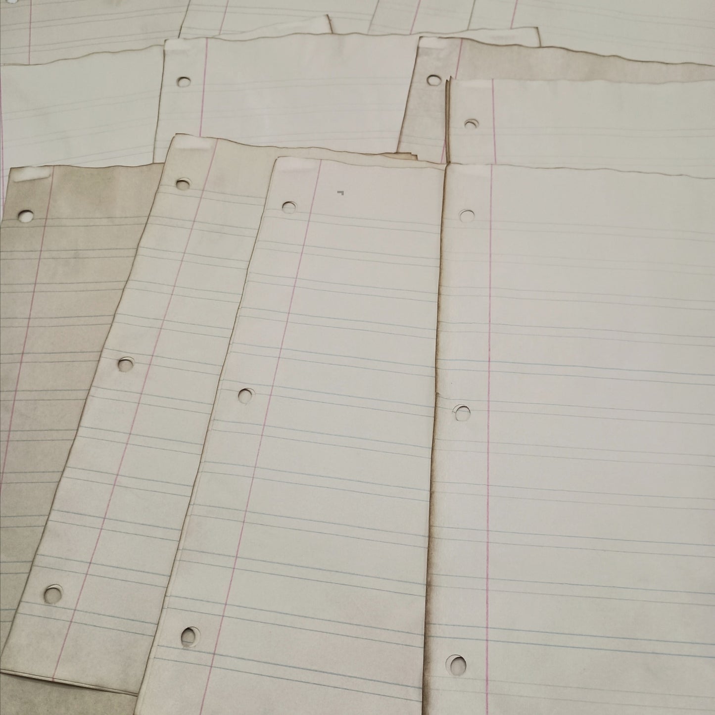 20 Coffee Dyed Child Writing Papers, 8.5x11 Sheets, Hand Dyed Papers
