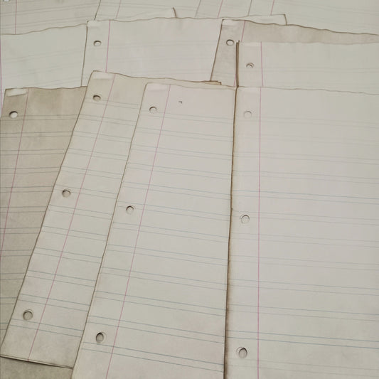 20 Coffee Dyed Child Writing Papers, 8.5x11 Sheets, Hand Dyed Papers