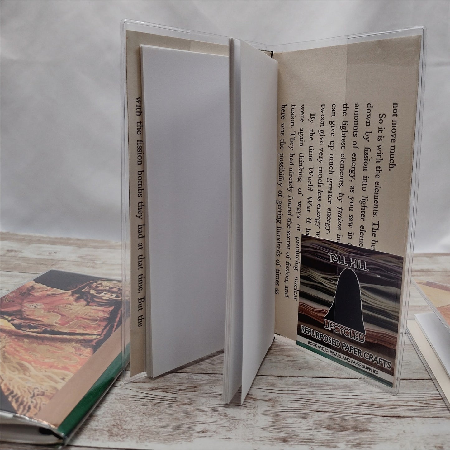 Art Themed Small Travel Journals with Protective Covers, Handmade Small Notebook