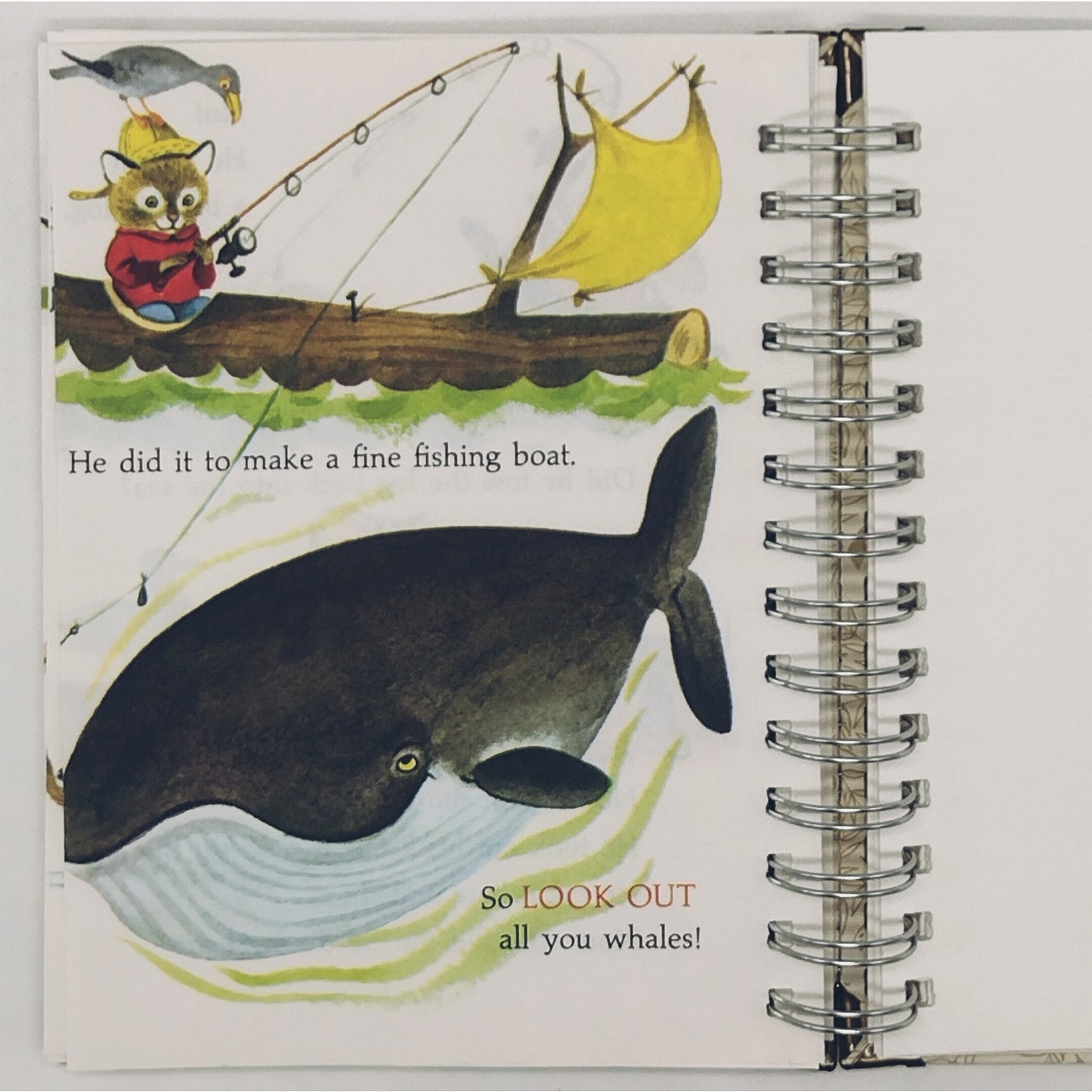 Recycled Spiral Notebook Diary, Just For Fun, Altered Book Journal