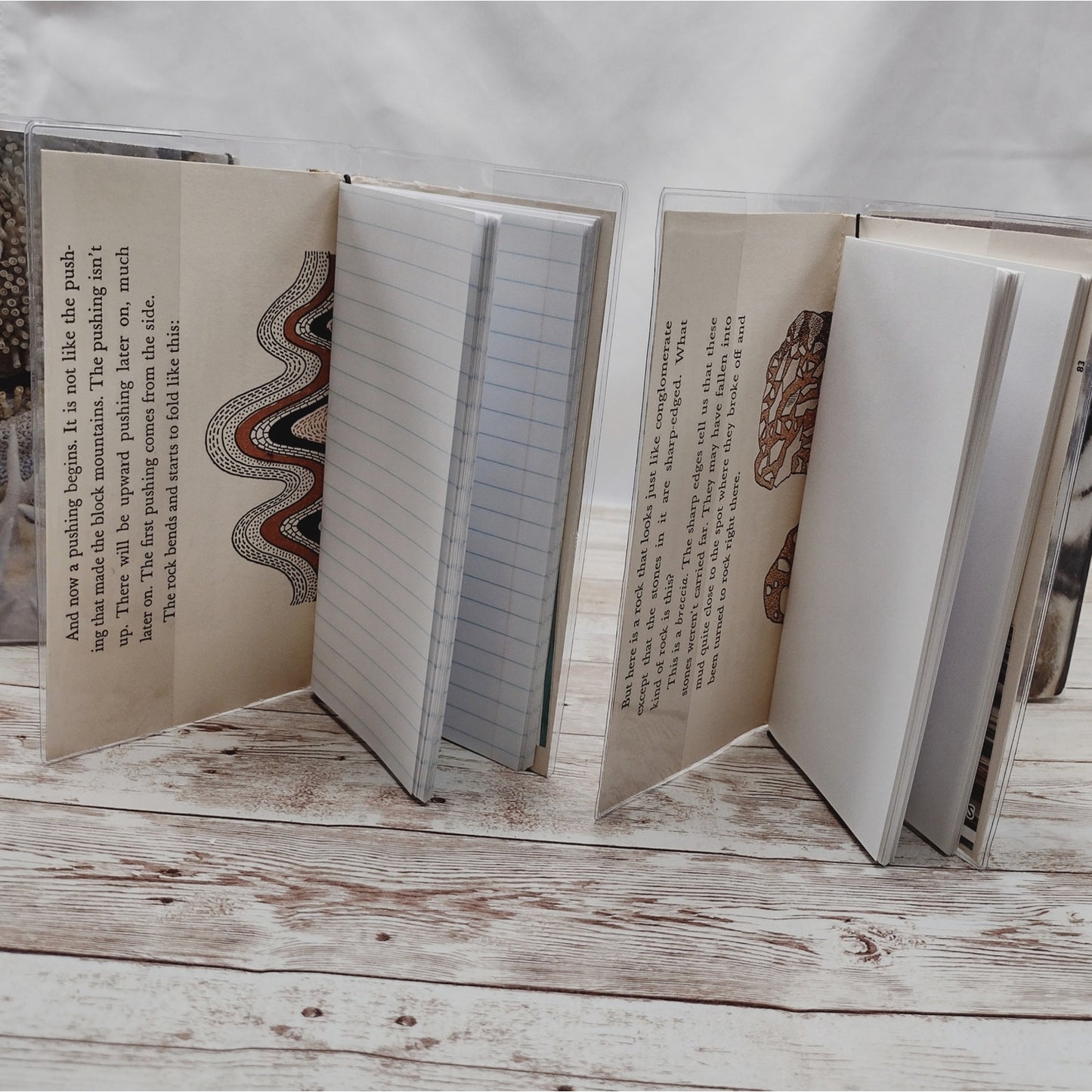 Animal Themed Small Travel Journals with Slip Covers, Handmade Small Notebook