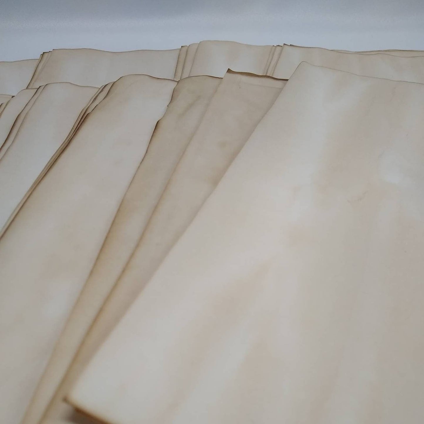 25 Coffee Dyed 8.5"x11" Papers, Hand Dyed Papers, Junk Journal Supply