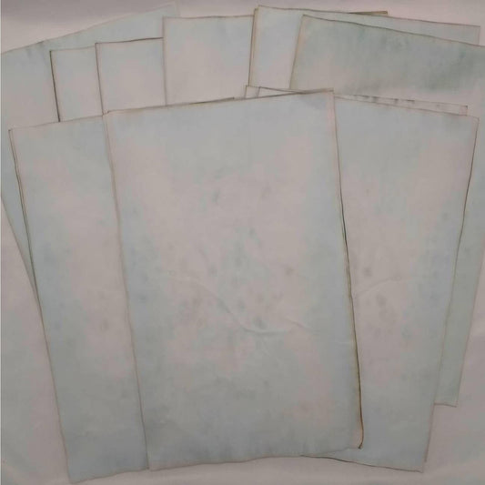 20 Blue Cabbage Dyed 8.5"x14" Papers, Hand Dyed Papers, Junk Journal Supply