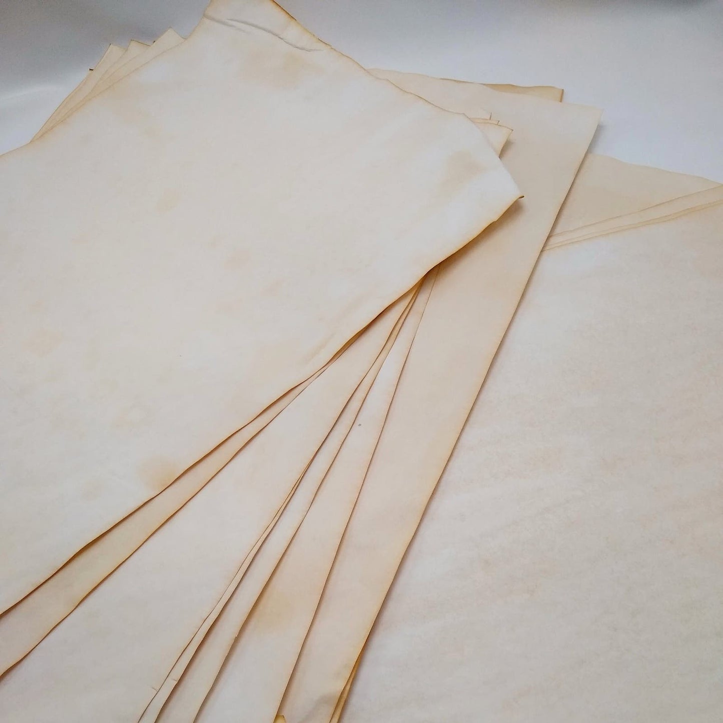 50 Tea Stained 11"x17" Dyed Papers, Hand Dyed Papers, Junk Journal Supply