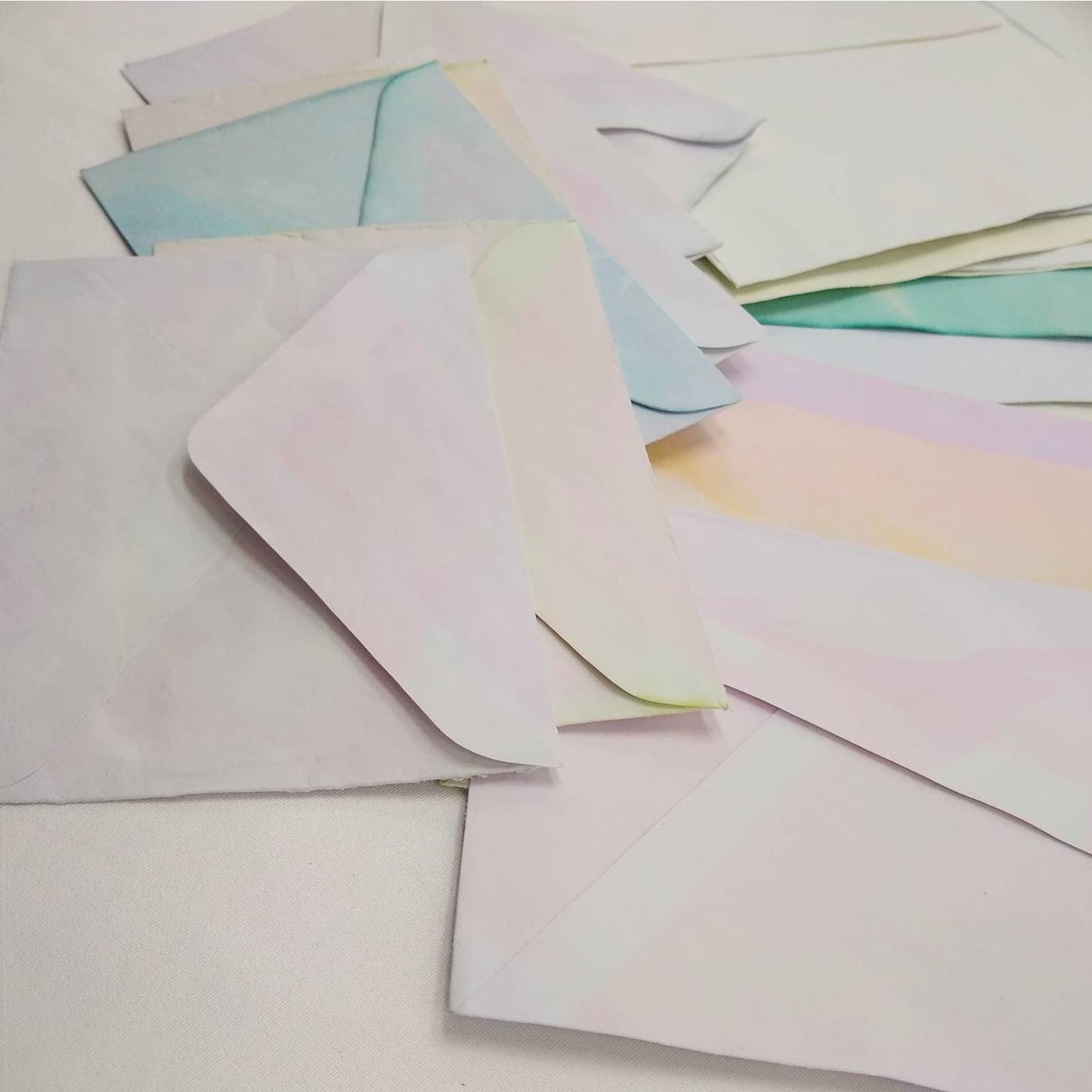 20 Pastel Dyed Envelopes, Colorful Dyed Envelopes Variety Pack