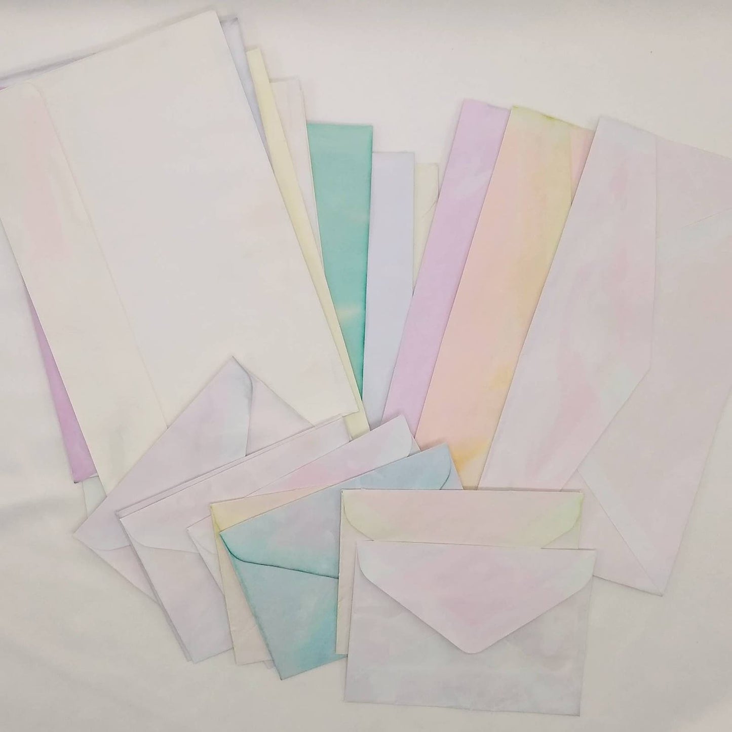 20 Pastel Dyed Envelopes, Colorful Dyed Envelopes Variety Pack