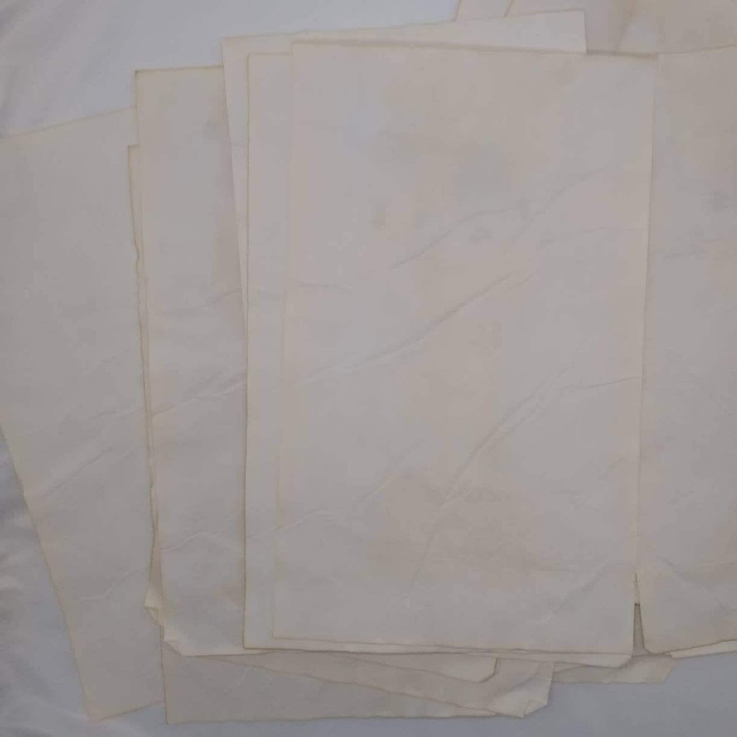 20 Beige Cabbage Dyed 8.5"x14" Papers, Hand Dyed Papers, Junk Journal Supply