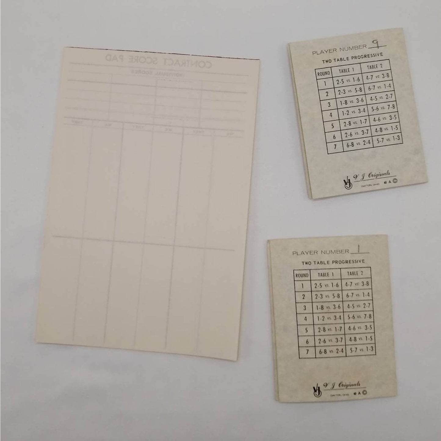 Vintage Bridge Score Cards and Books, Flower Bidge Book, Vintage Game Score Sheets