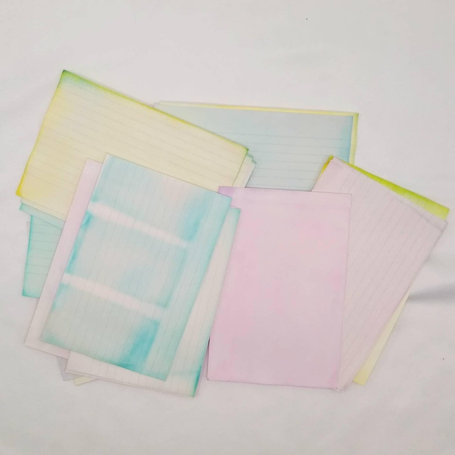Dyed Paper Variety Pack, Pastel Dyed Paper, Hand Dyed Paper, Junk Journal Supply